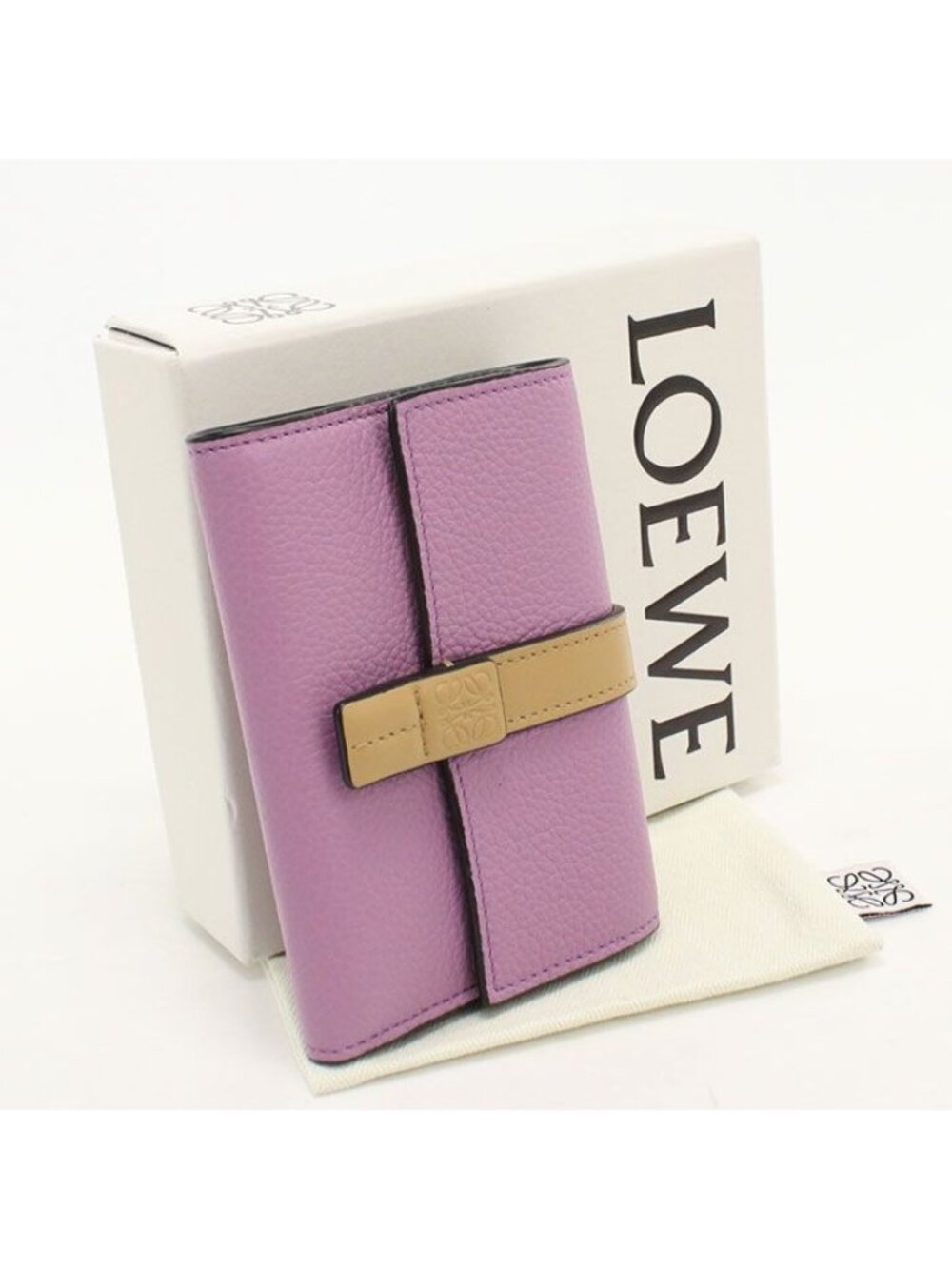 Loewe Vertical Wallet Small Anagram Trifold Soft Grain Calfskin
